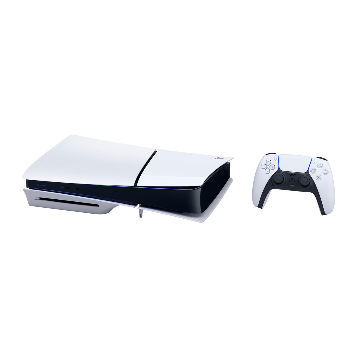 White Slim Disc Edition Gaming Console Bundle with Wireless Controller D878537