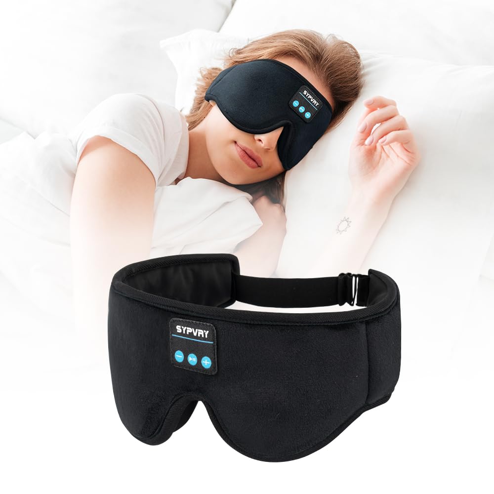 Bluetooth Sleep Mask Wireless Headphones Black X33074