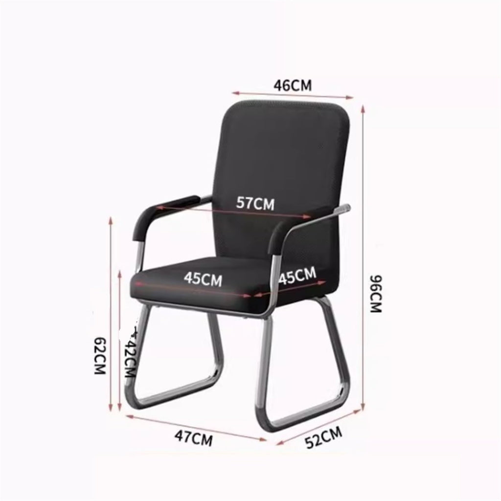 Breathable Mesh Office Chair with Armrests and Chrome Plated Metal Frame M442