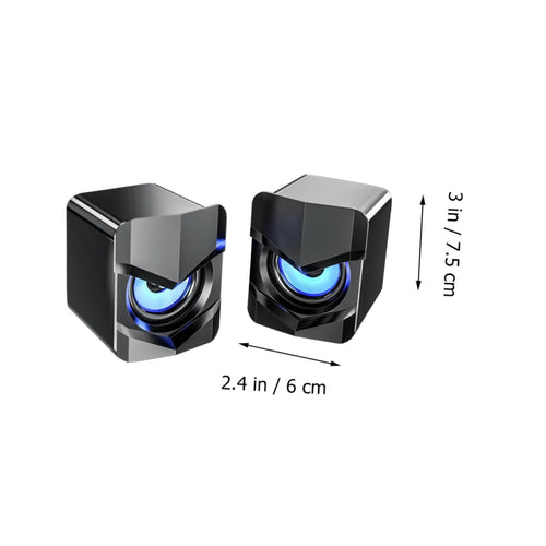 2 Pack USB Powered Mini Computer Speakers X88049