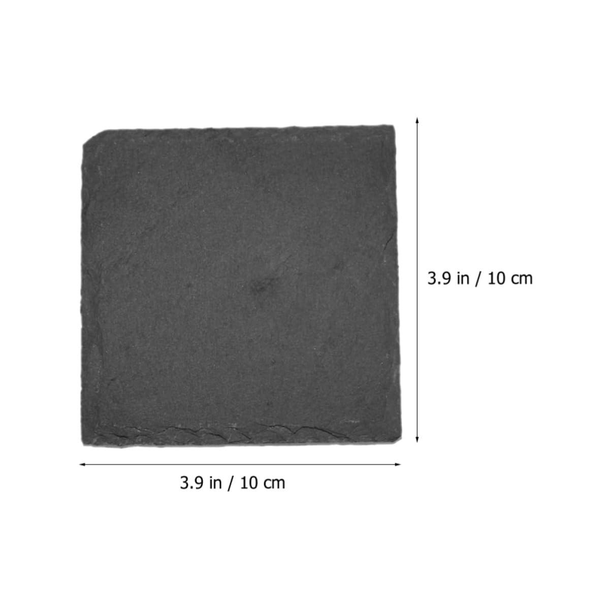 12 Pc Natural Stone Square Drink Coasters E858