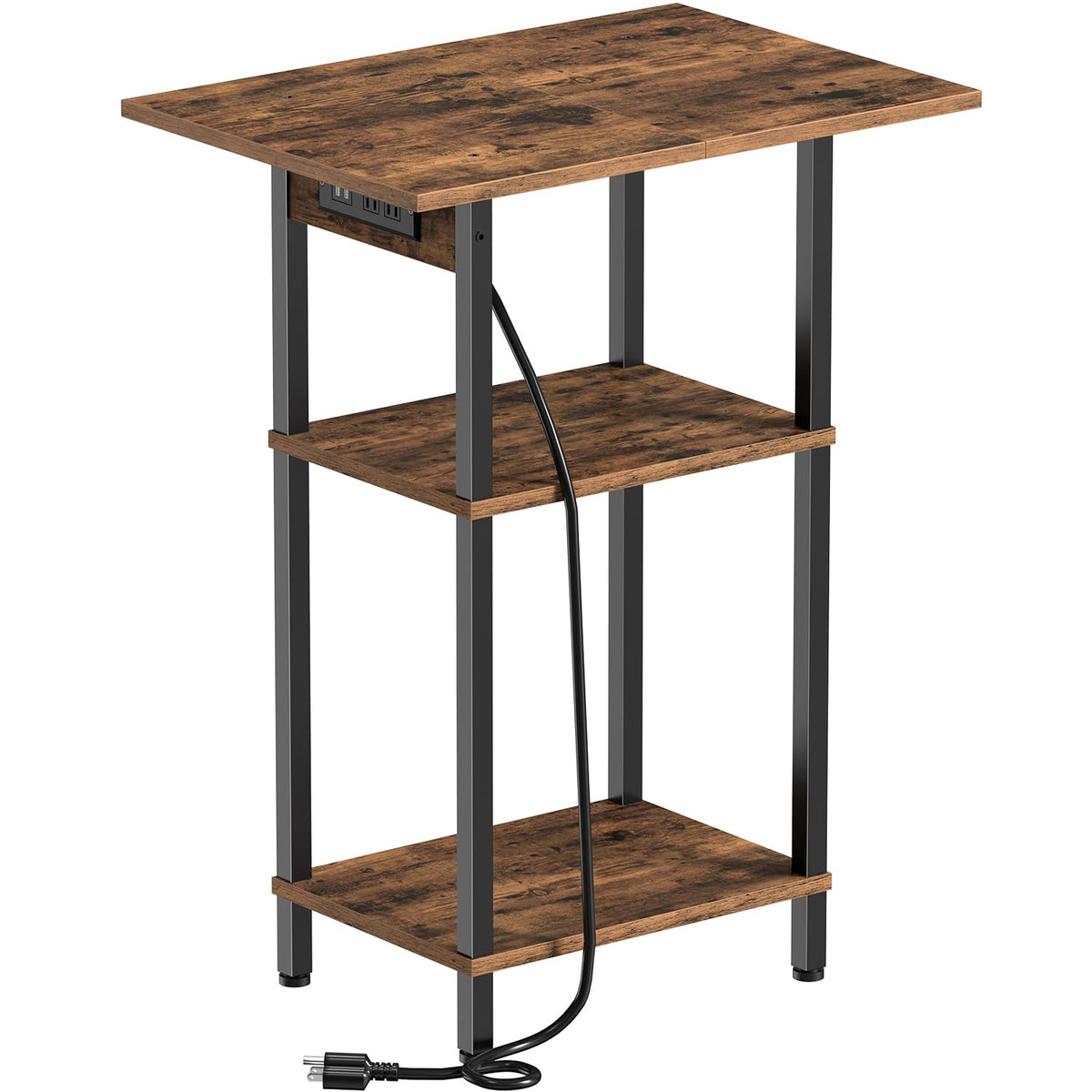 Tall End Table with Charging Station W916