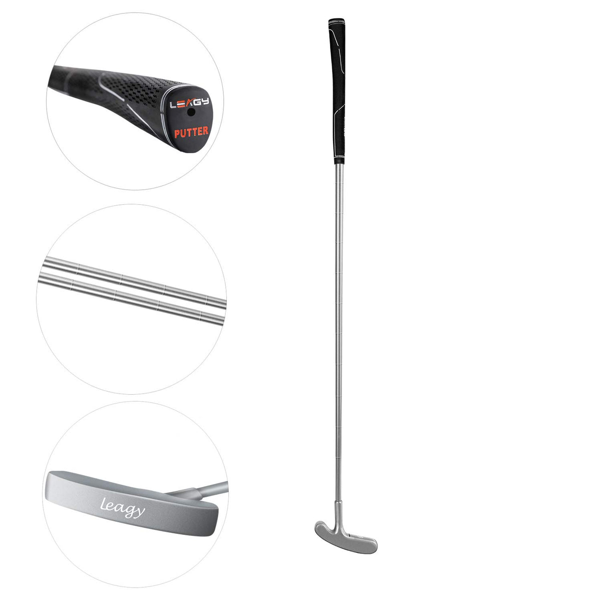 Golf Putter 35" Two-Way Head Rubber Grip F345329