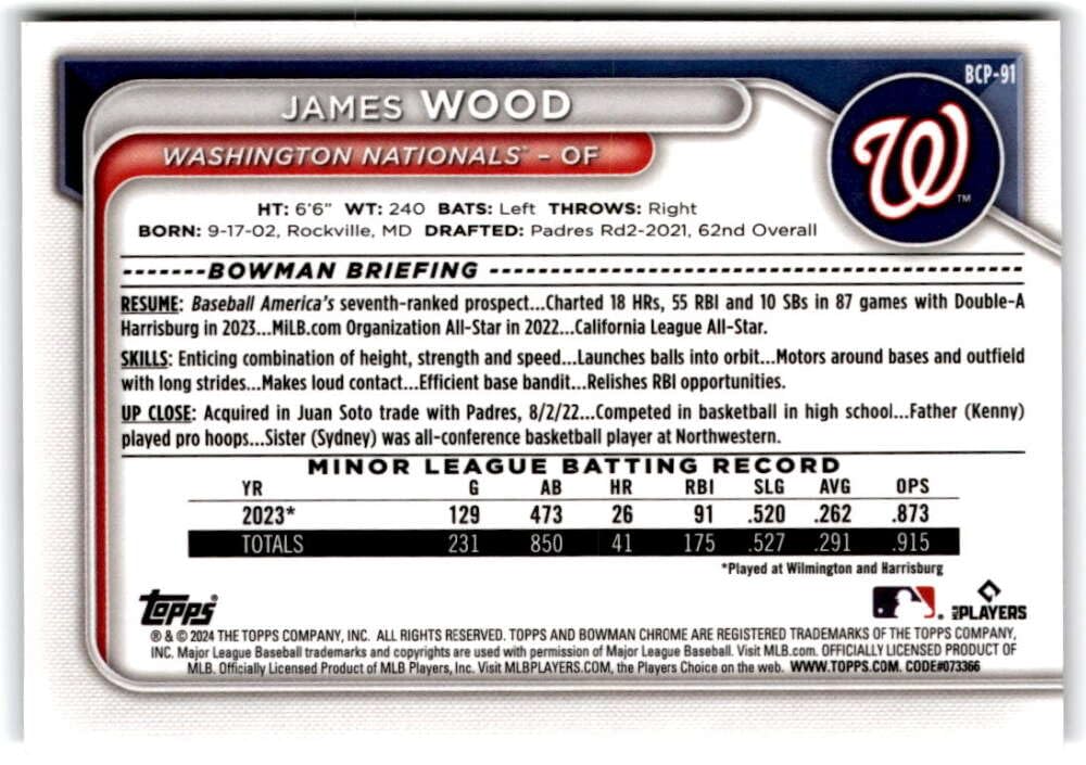 2024 Bowman Chrome Mega Box Mojo Prospects Refractor Baseball Trading Card R5258