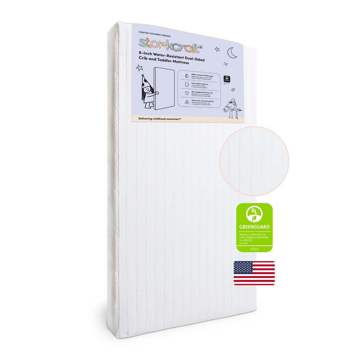 6-Inch Water-Resistant Baby Crib & Toddler Mattress J298934