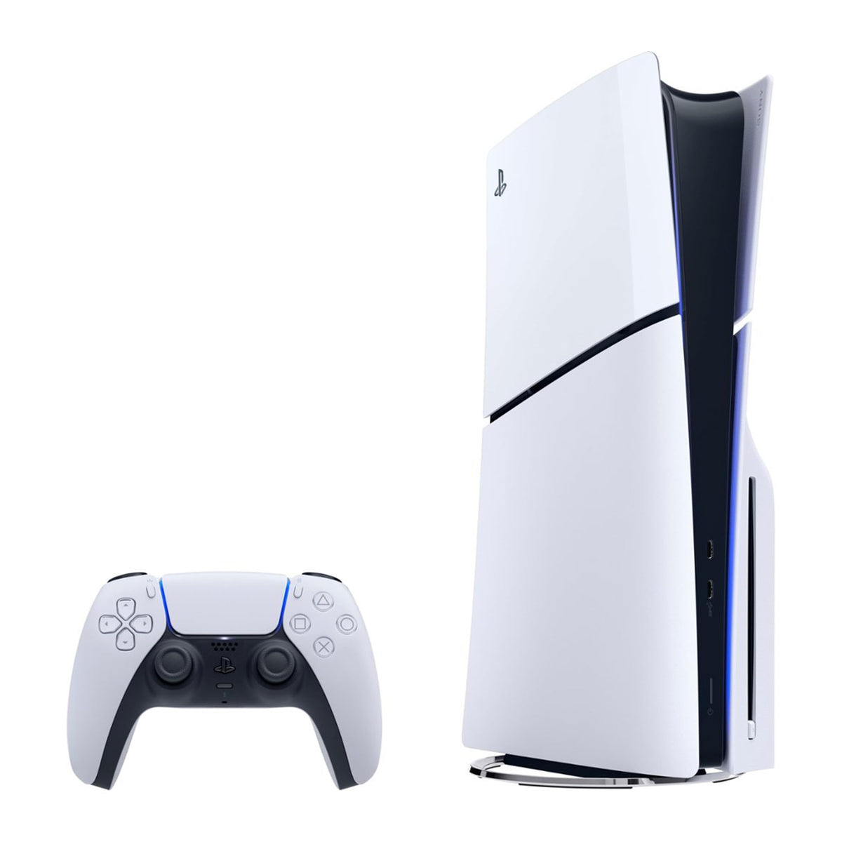 White Slim Disc Edition Gaming Console Bundle with Wireless Controller D878537