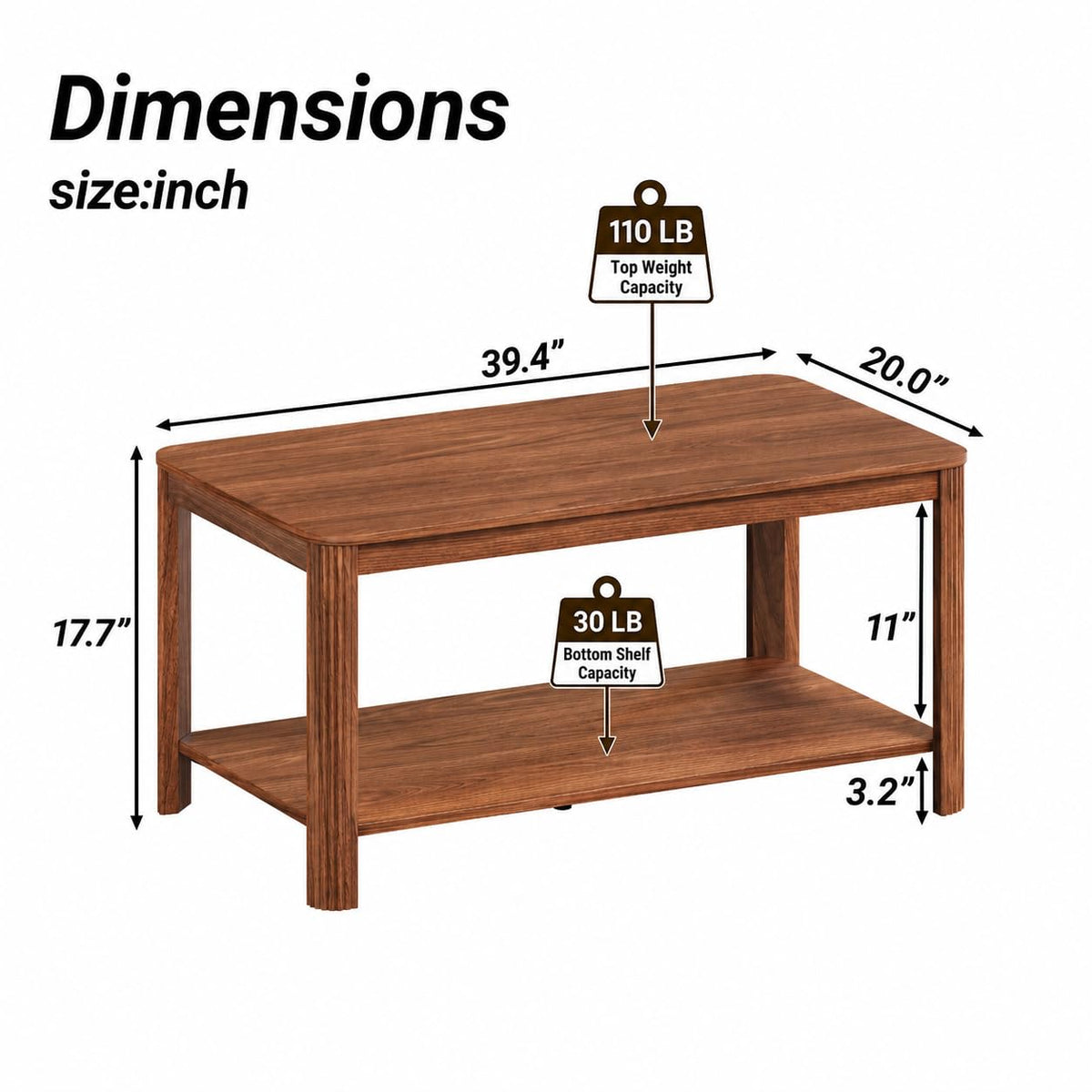 Walnut Coffee Table T601472