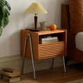Solid Cherry Wood Nightstand with Drawer V852802