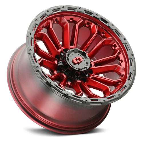 20x10 8x6.5" -25mm Red Wheel Rim V3152