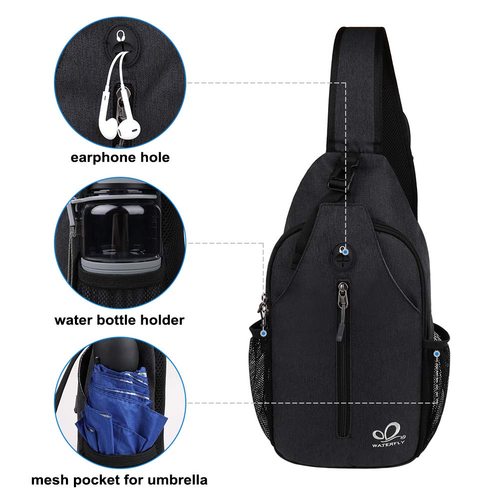 Black Crossbody Sling Bag H910058
