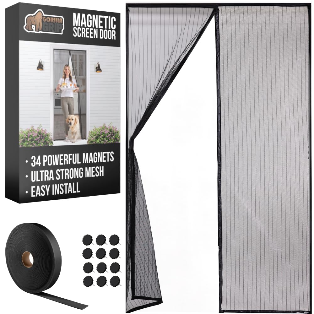 Magnetic Screen Door Black 38Wx82H S789755