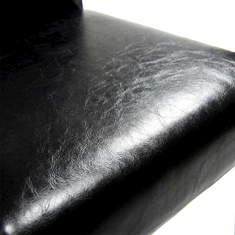 Solid Wood Faux Leather-Upholstered Dining Chairs Set of 2 Black D9761