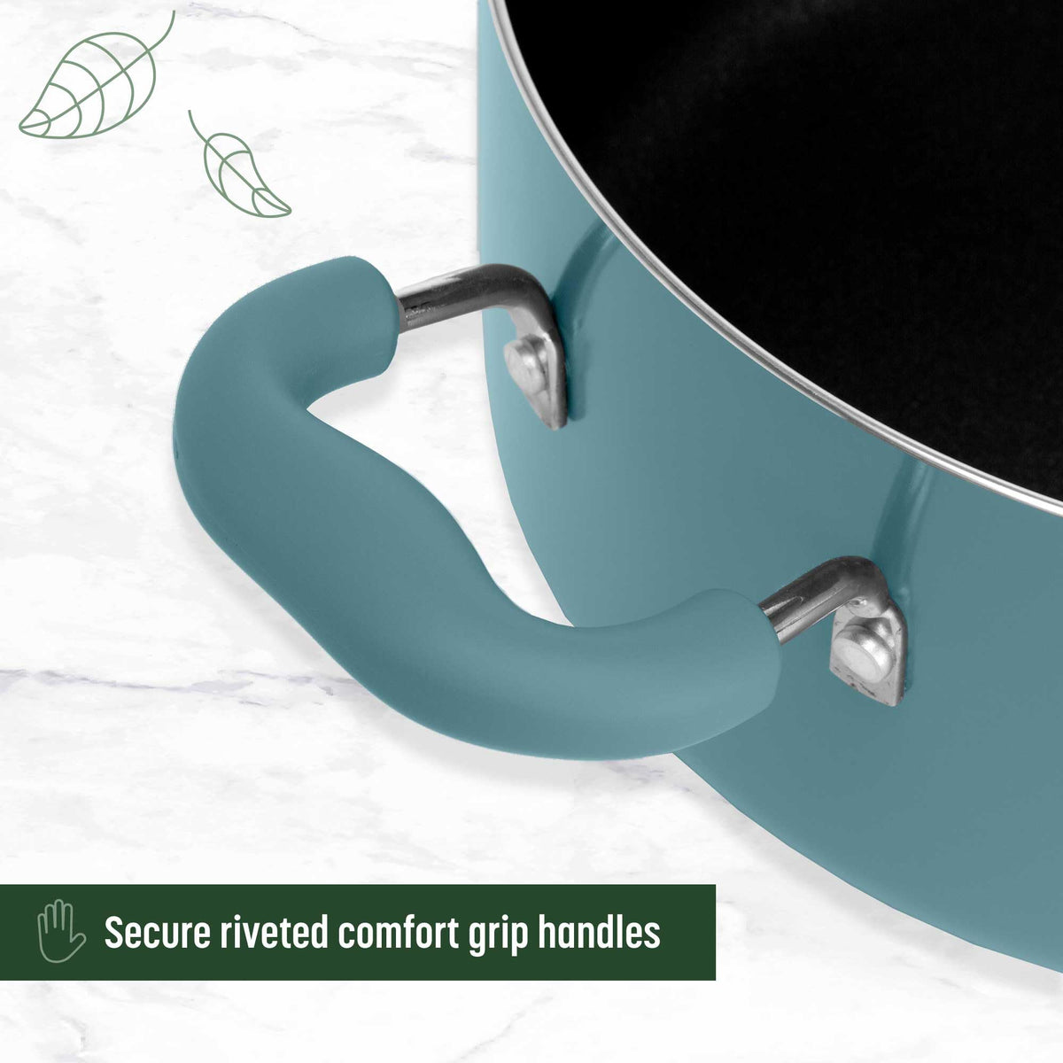 Turquoise 12-Piece Ceramic Nonstick Cookware Set C4210