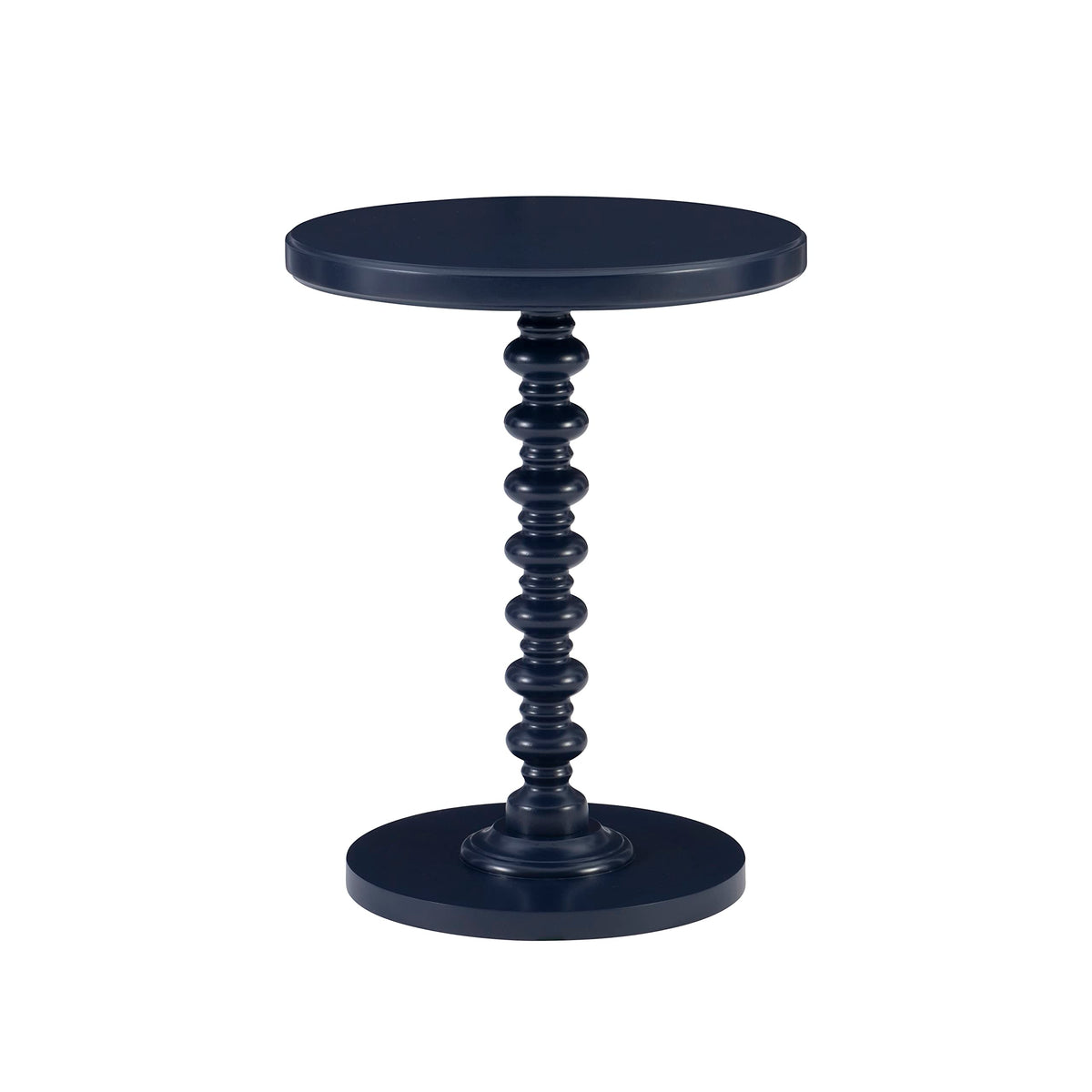 Round Navy Blue Pedestal Accent Table R553