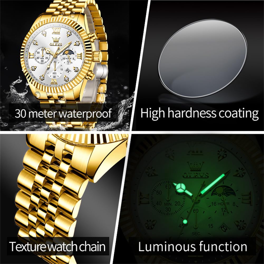 Men Quartz Stainless Steel Waterproof Luminous Watch I207