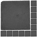 12 Pc Natural Stone Square Drink Coasters E858