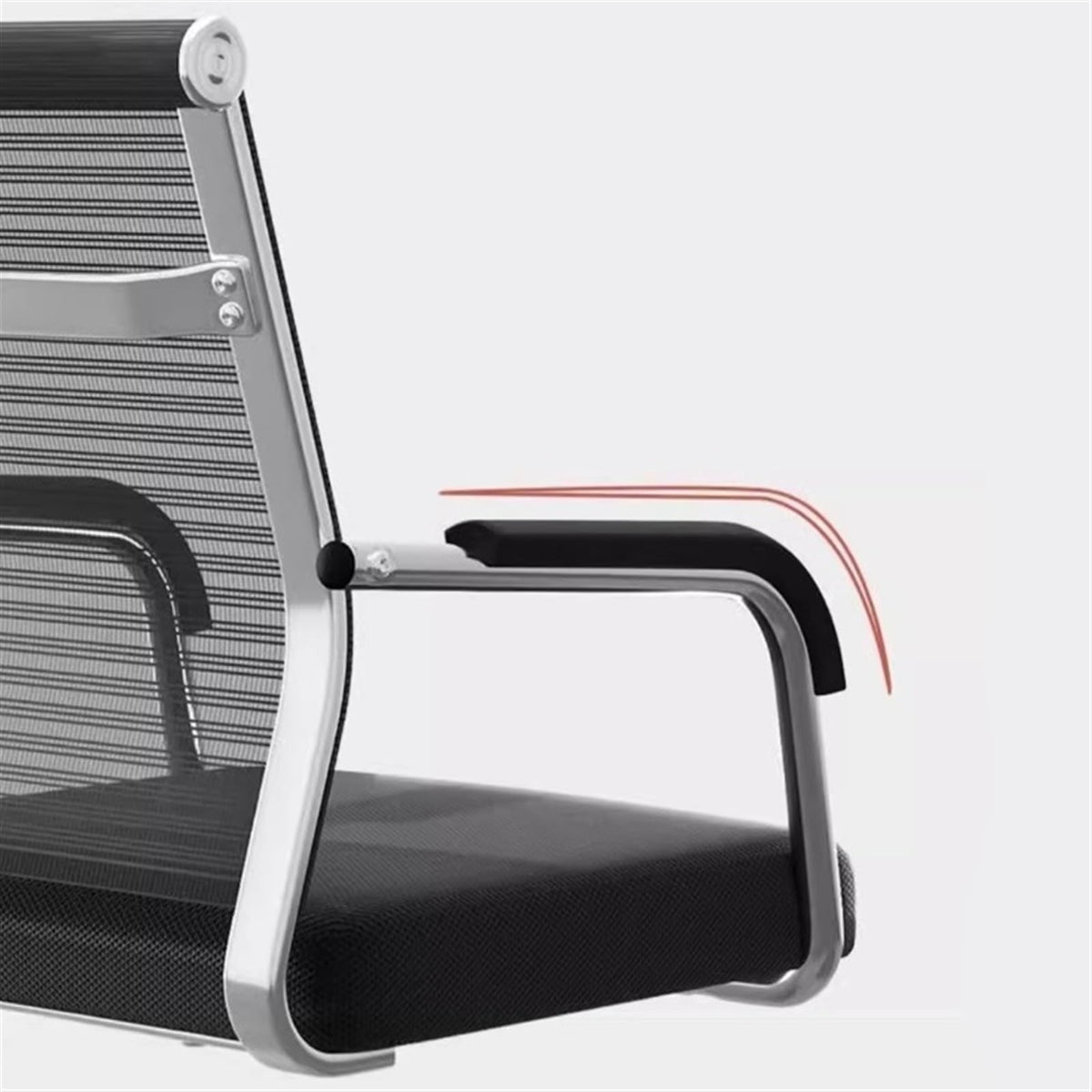 Breathable Mesh Office Chair with Armrests and Chrome Plated Metal Frame M442