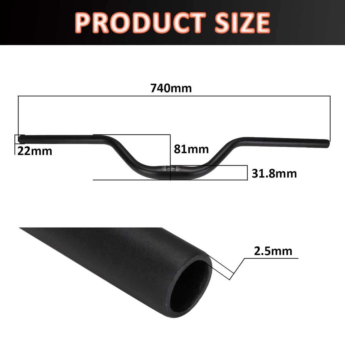 7/8'' 22MM Aluminum Handle Bar K359586