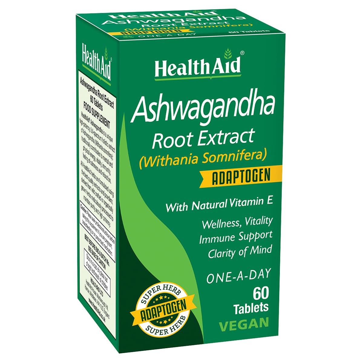 Ashwagandha 350 mg Vegan Standardized Root Extract 60 Tablets N84803