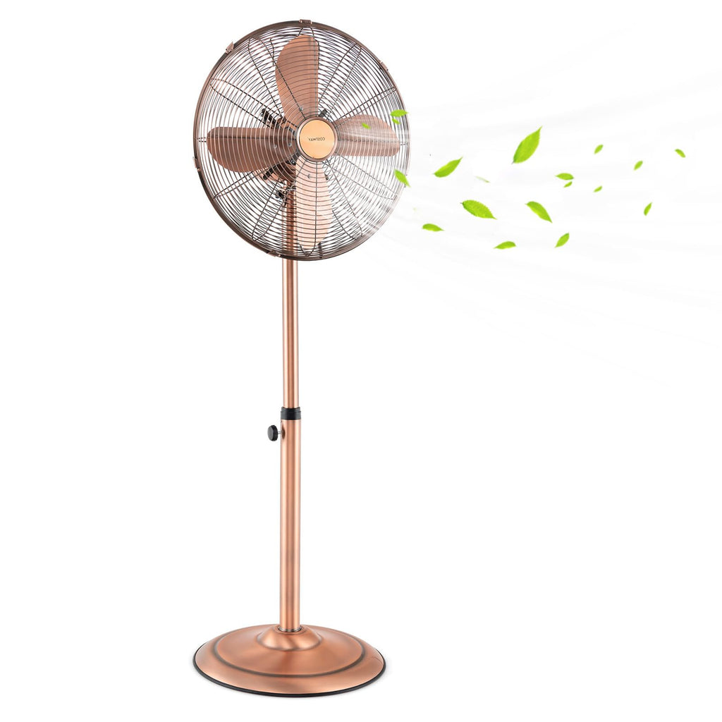 16" Metal Pedestal Fan with Adjustable Height A73894