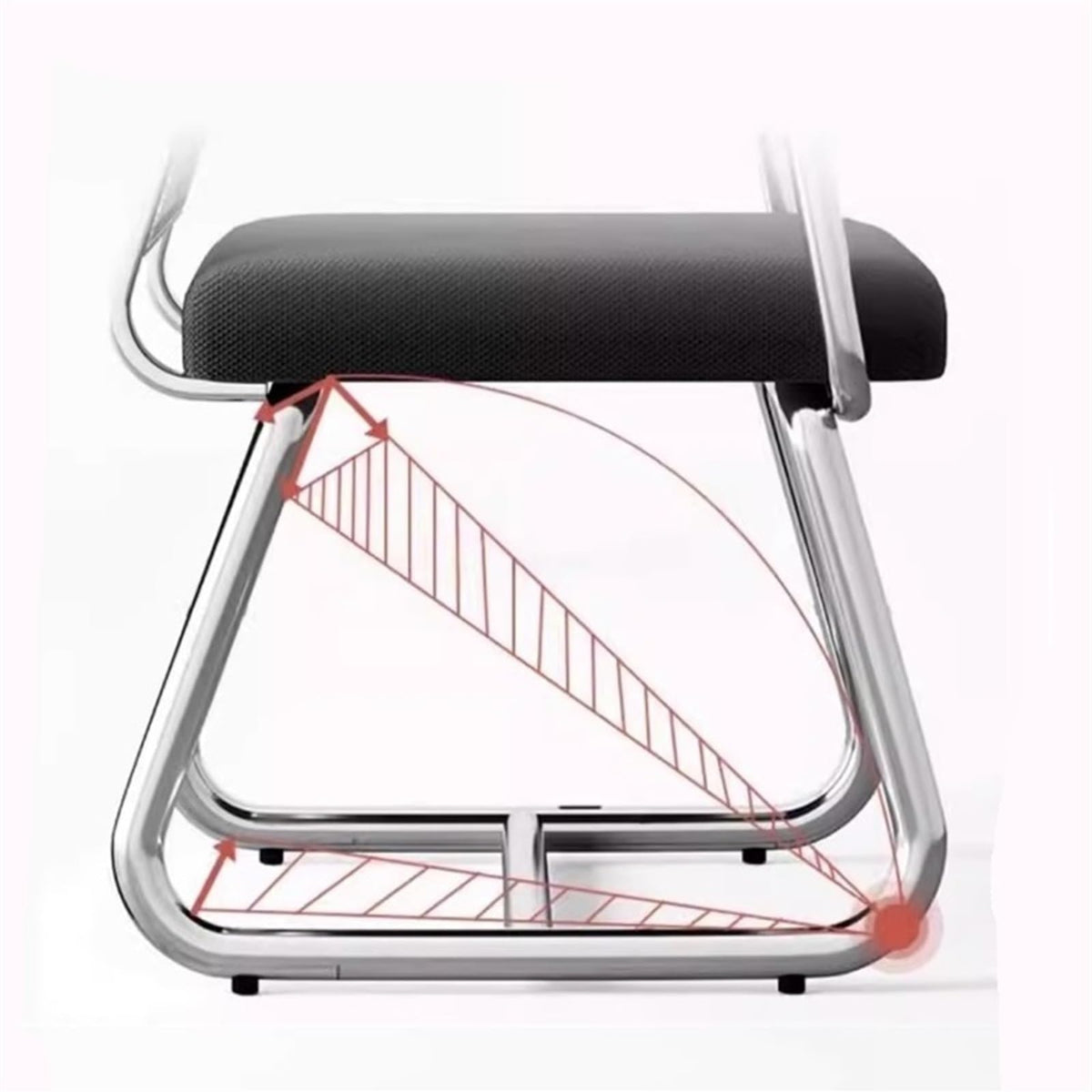 Breathable Mesh Office Chair with Armrests and Chrome Plated Metal Frame M442