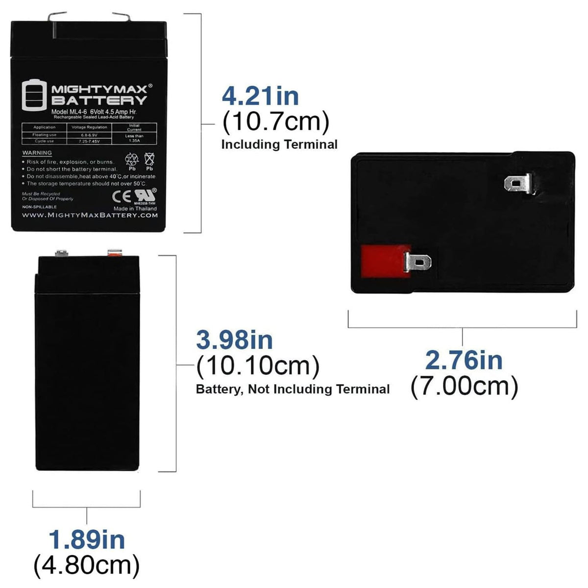 6V 4.5AH SLA Battery 2 Pack O562
