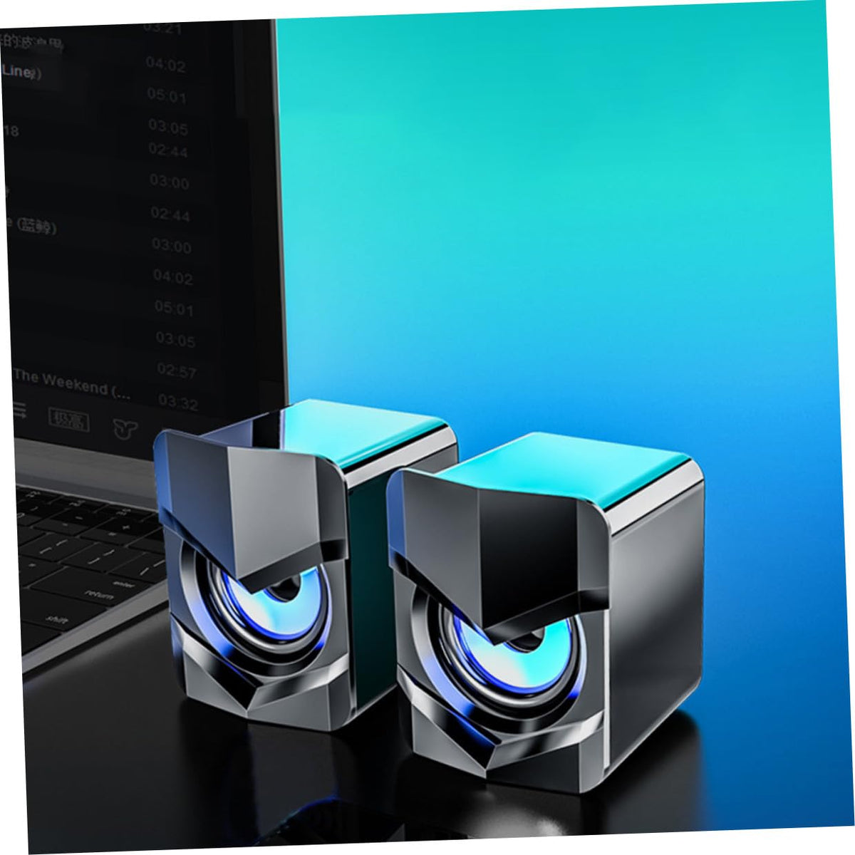 2 Pack USB Powered Mini Computer Speakers X88049