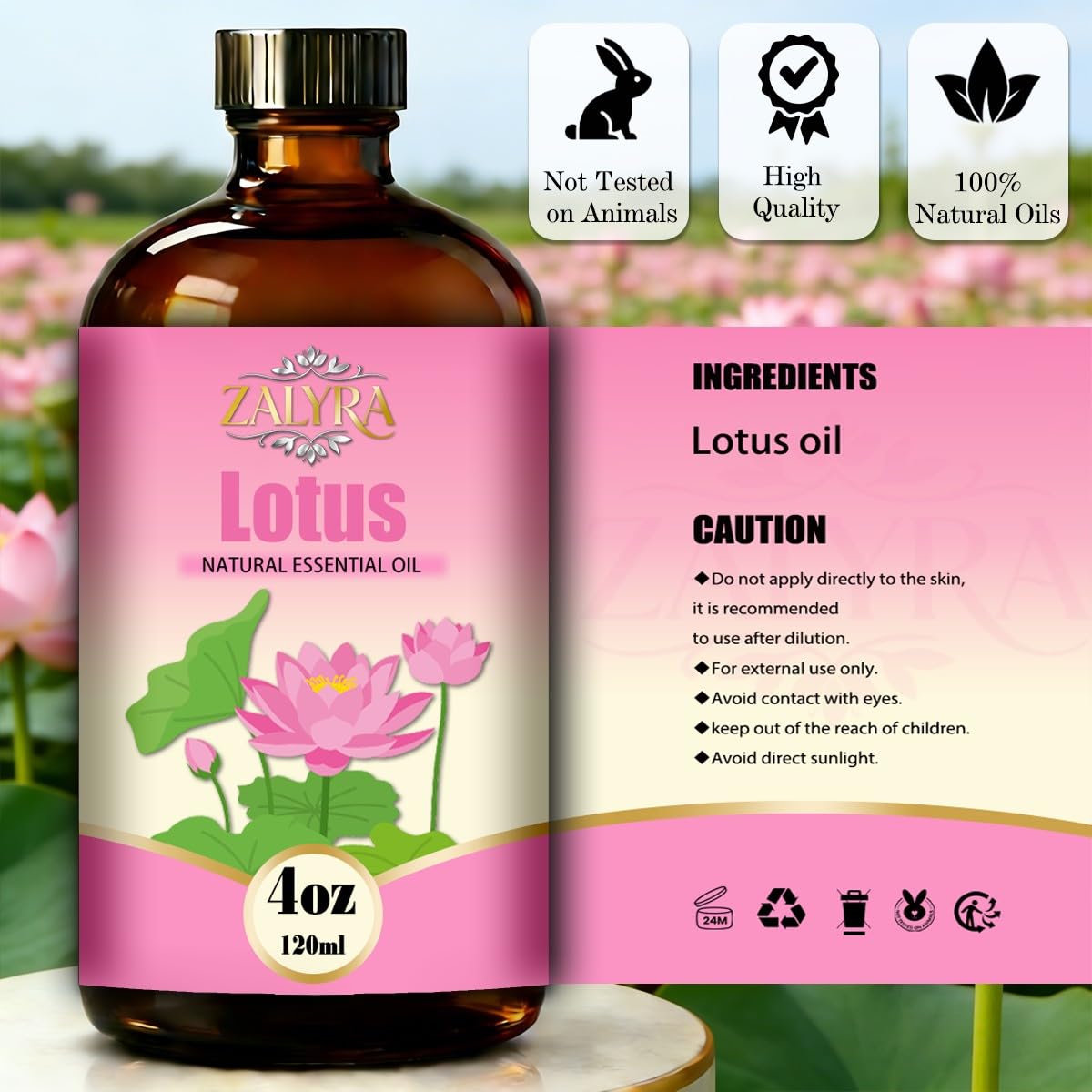 Lavender&Lotus Essential Oil 4 Fl Oz+0.33 Fl Oz O1067
