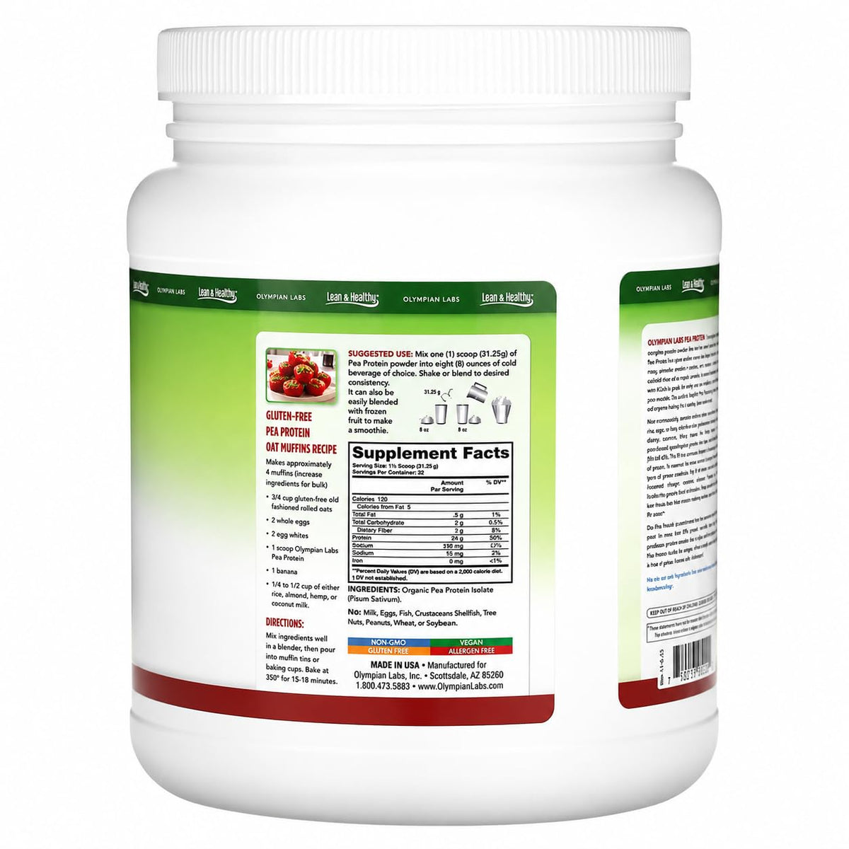Unflavored Pea Protein Powder Y5883