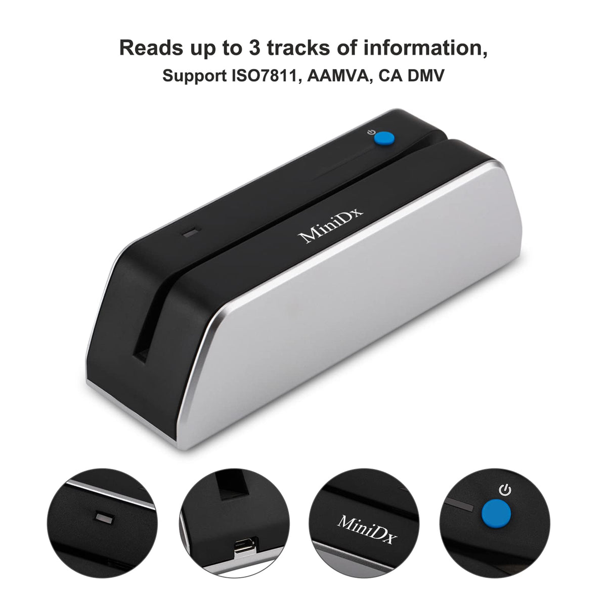 Bluetooth Magnetic Swipe Card Reader Writer Encoder 3-Track C2101