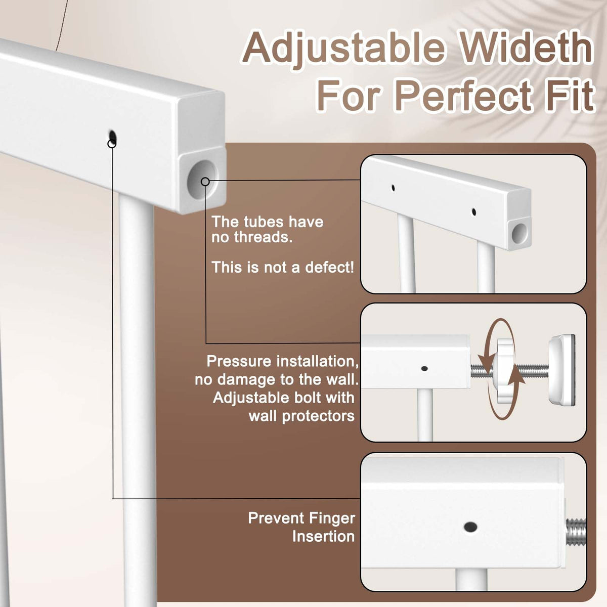 Adjustable White 4 Panel Window Guards I2232