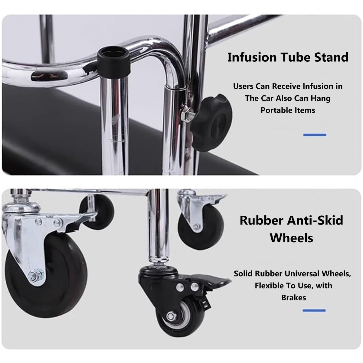 Foldable Adult Walker with 8 Wheels and Seat Q140341