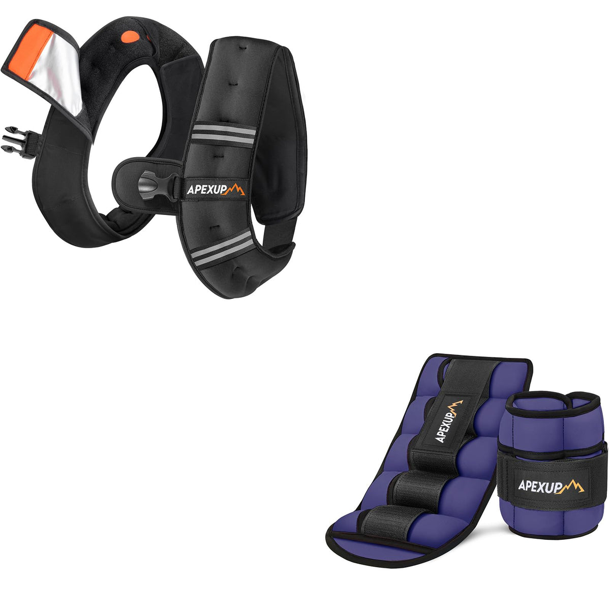 10lbs/Pair Adjustable Ankle Weights & 5lbs Weighted Vest K469597