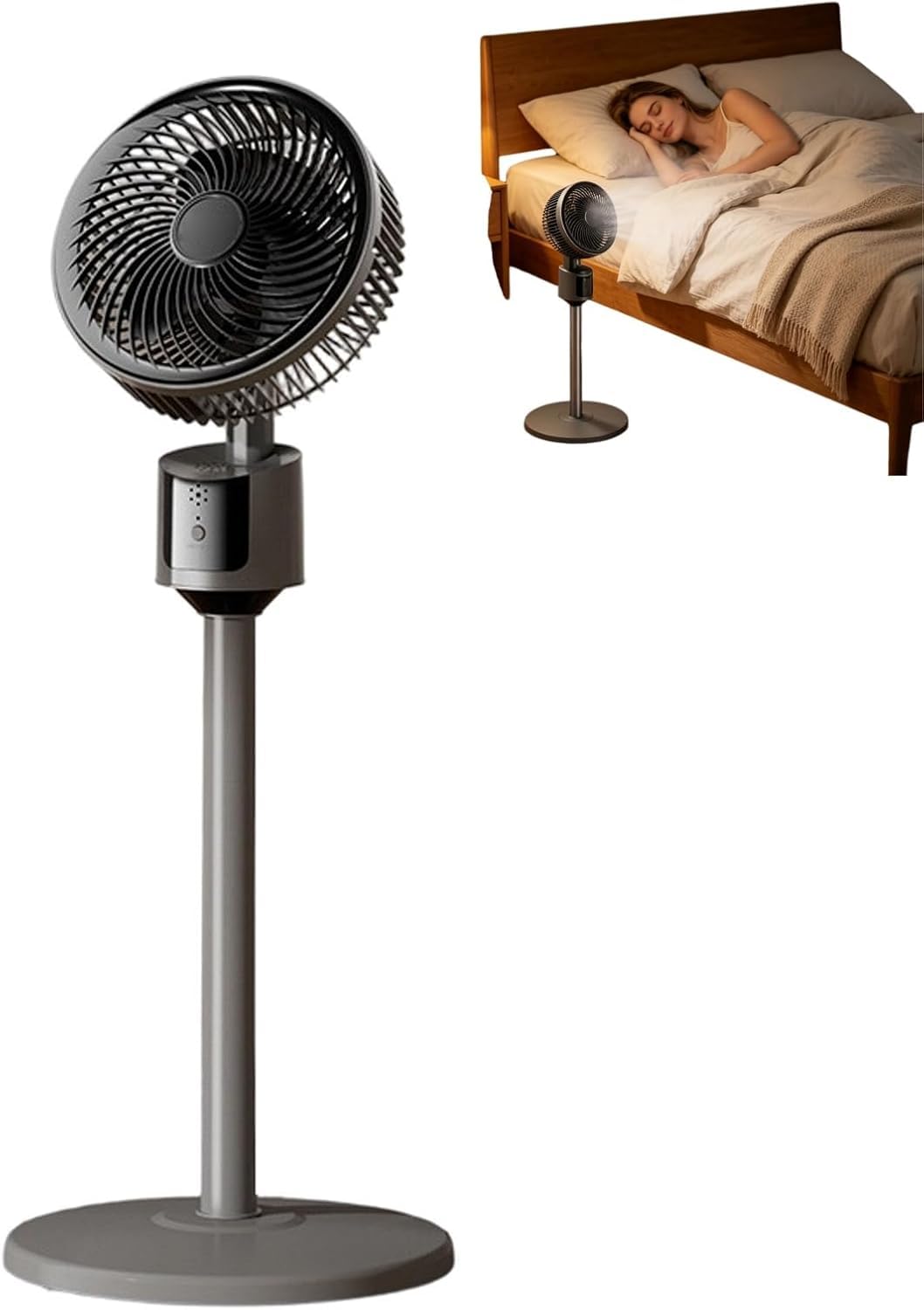 Standing Fan with 90° Oscillation, 3 Speeds, Adjustable Height S688921