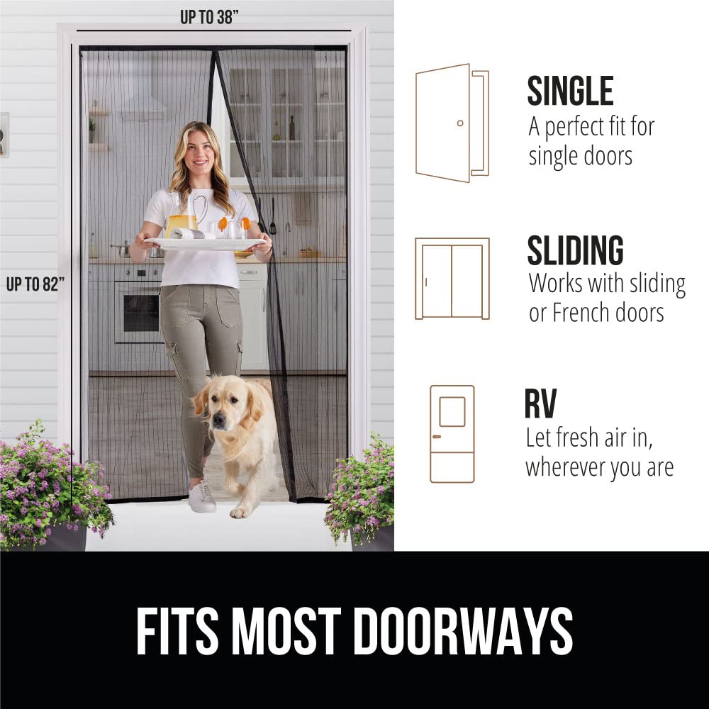 Magnetic Screen Door Black 38Wx82H S789755