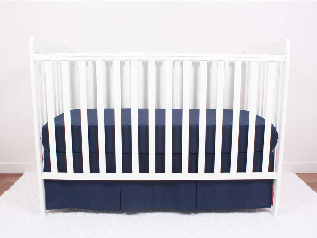 3-Pack Fitted Crib Sheets Set, 9" Deep Microfiber, Navy Blue Charcoal Gray M6234