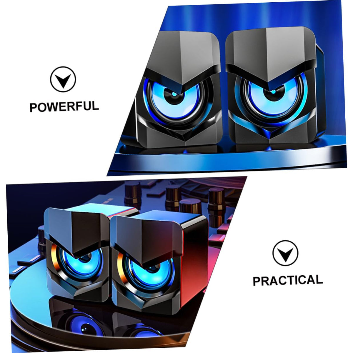 2 Pack USB Powered Mini Computer Speakers X88049