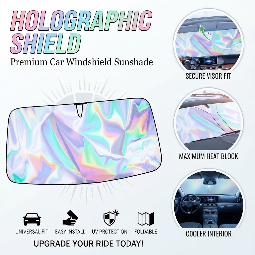 Front Window Sun Shade Foldable Reflective P998