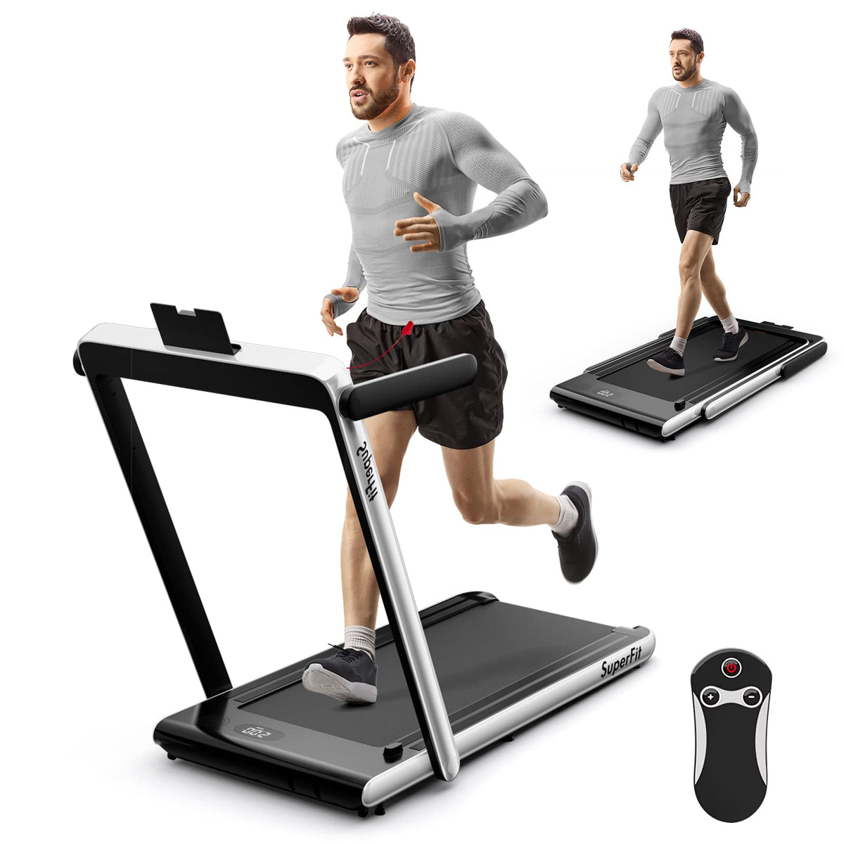 2 in 1 Folding Electric Treadmill A551870