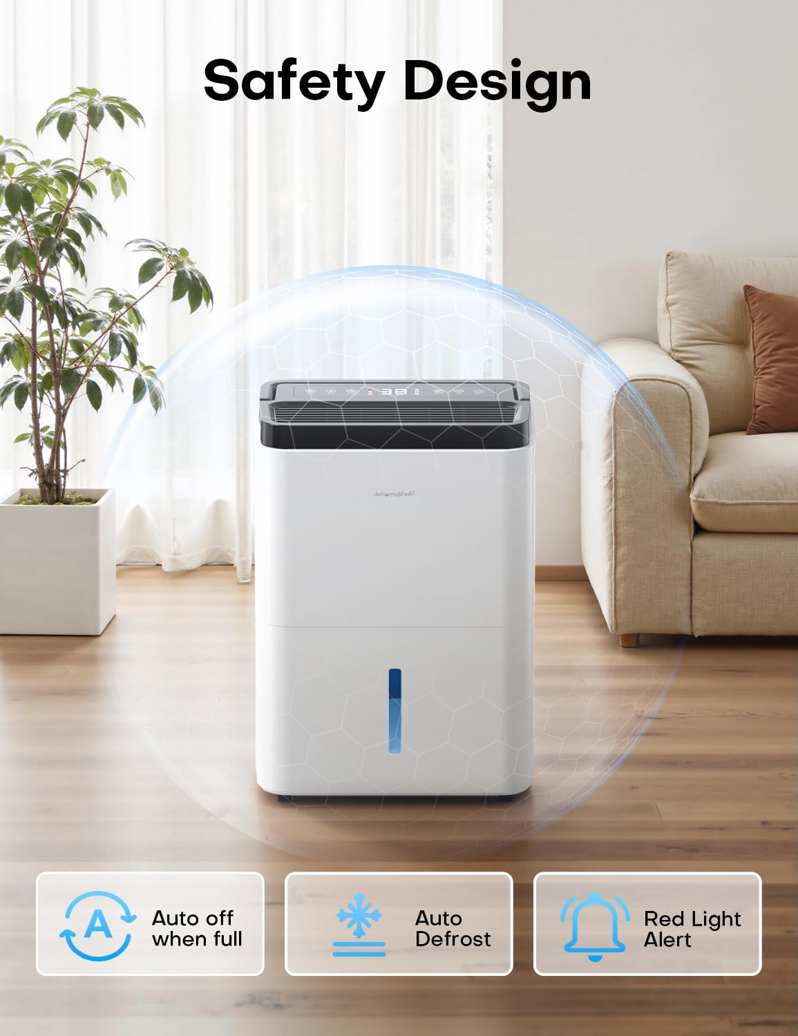 35 Pints Dehumidifier with Drain Hose D10145