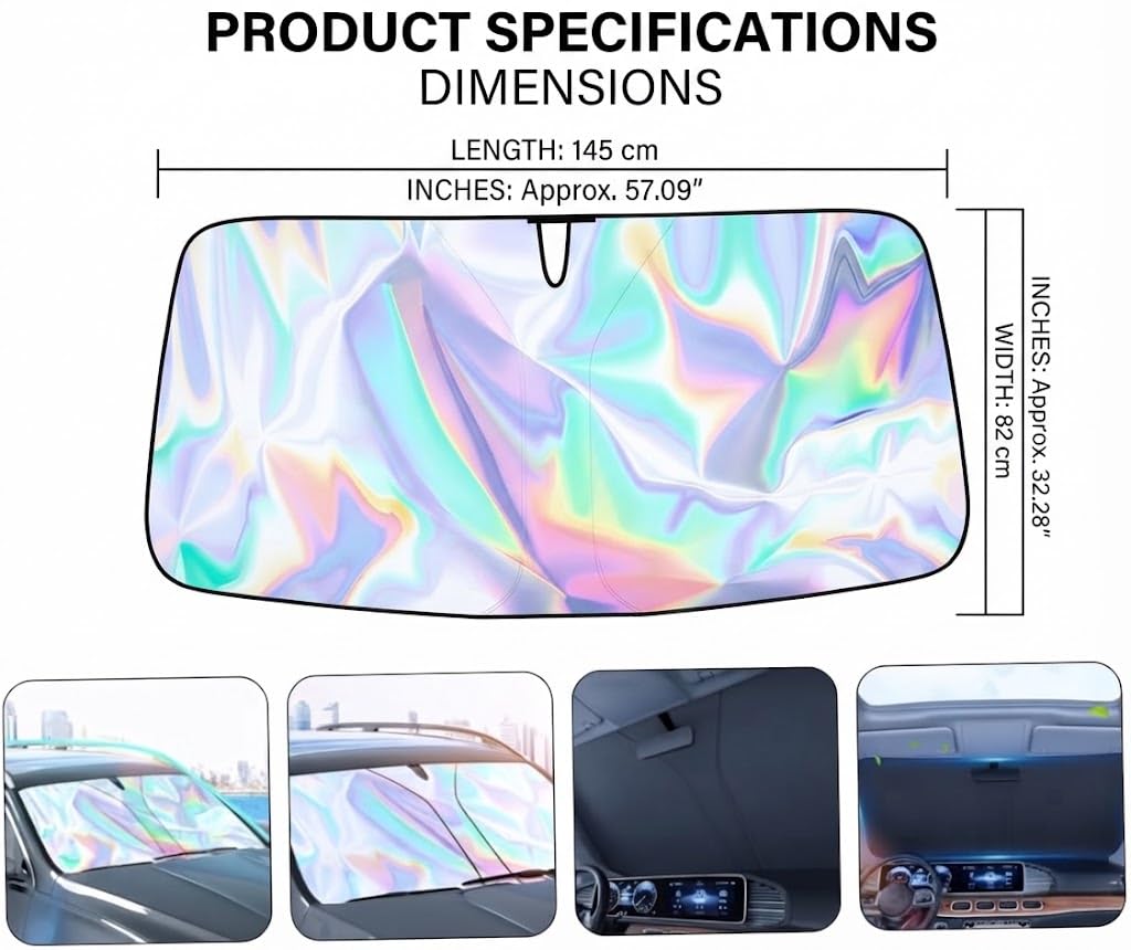 Front Window Sun Shade Foldable Reflective P998