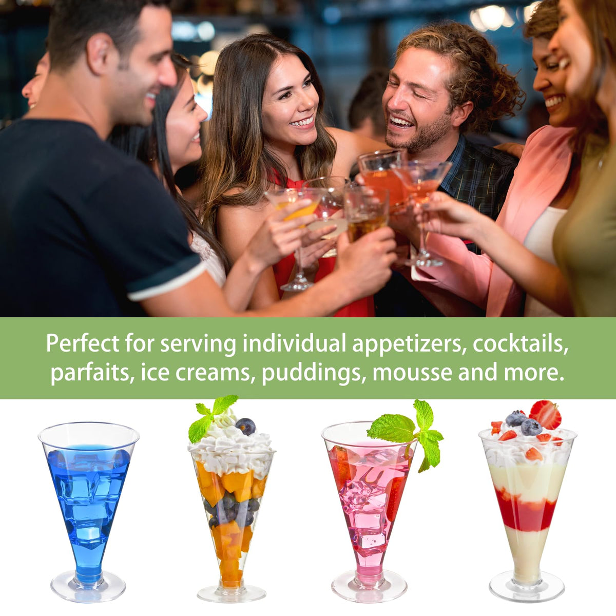 40 PCS 6 oz Plastic Martini Glasses X487178