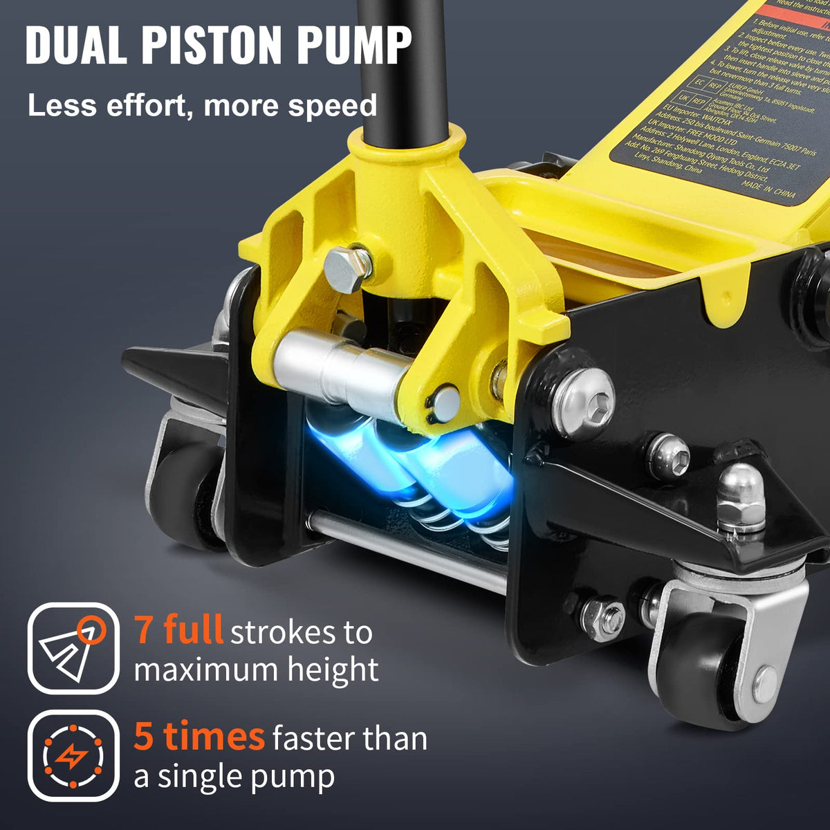 3 Ton Low Profile Aluminum Steel Floor Jack K57348
