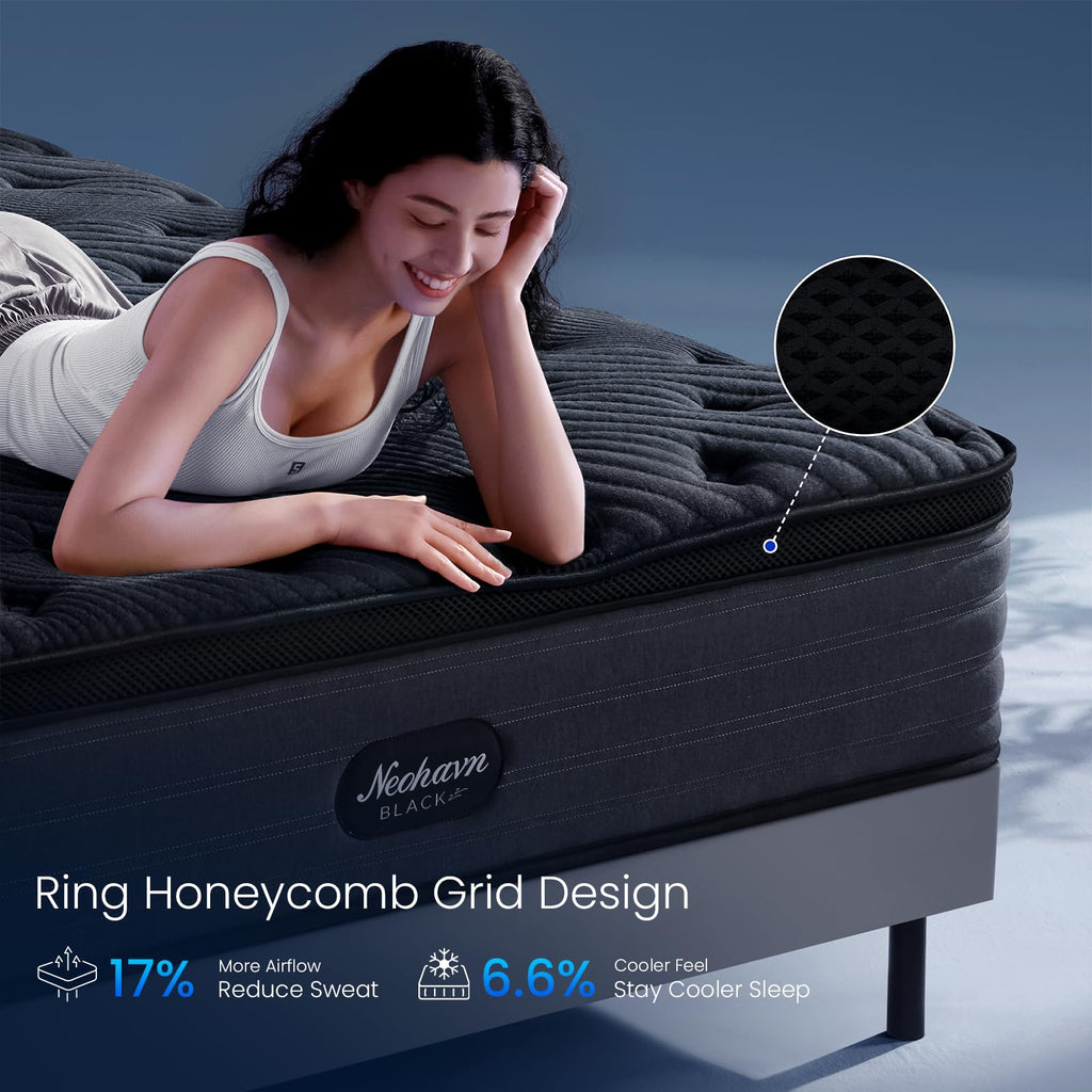 Full XL 12 Inch Cooling Gel Memory Foam Hybrid Mattress D433