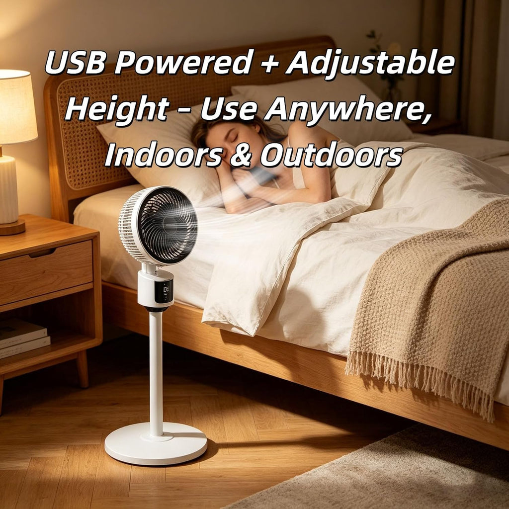 Standing Fan with 90° Oscillation, 3 Speeds, Adjustable Height S688921