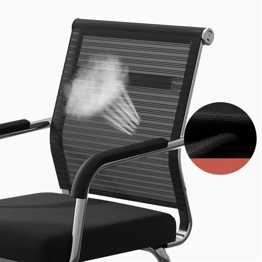 Breathable Mesh Office Chair with Armrests and Chrome Plated Metal Frame M442