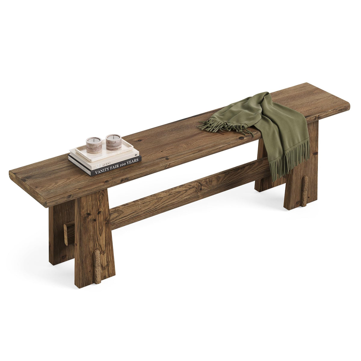 59" Solid Wood Bench O58311