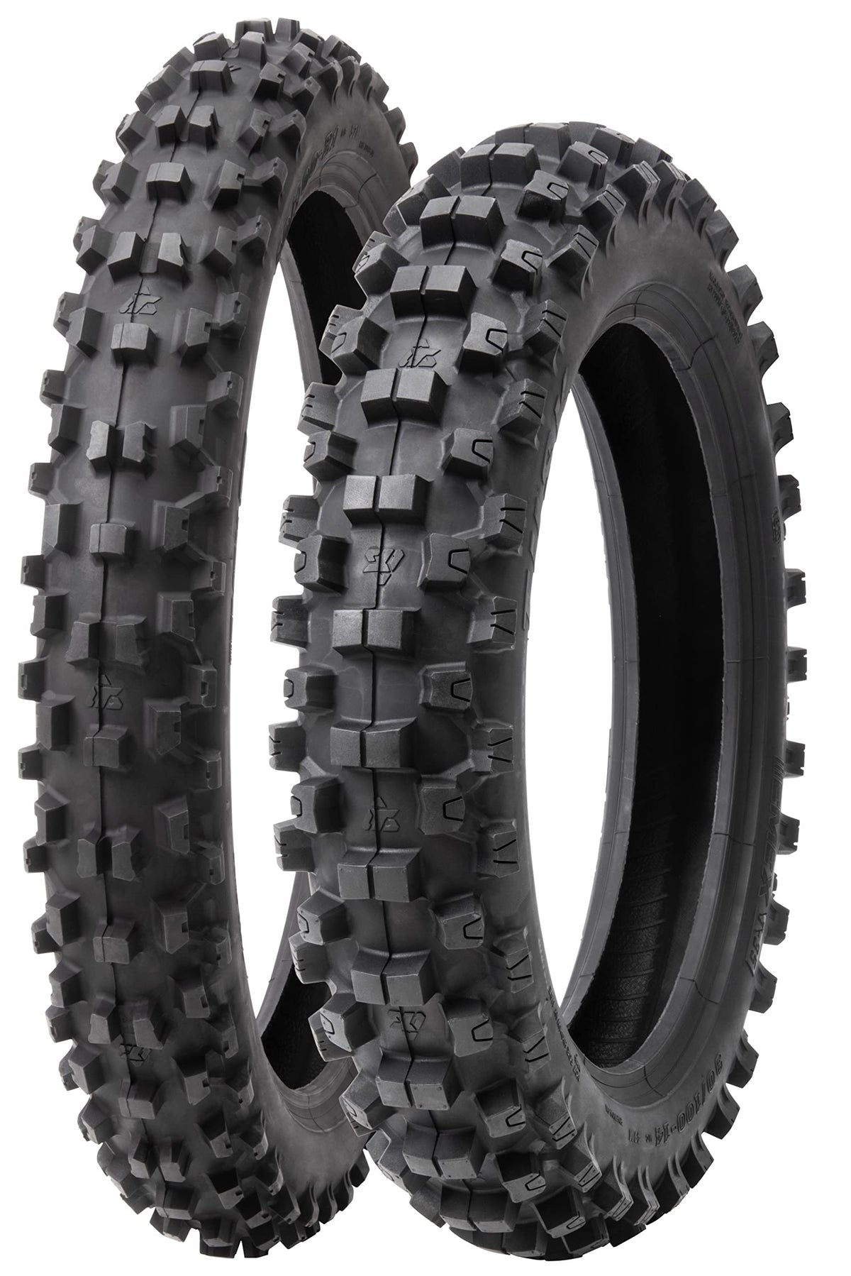 Soft Intermediate Terrain Front and Rear Tire Set 70/100x17 90/100x14 Motocross Tires N55946