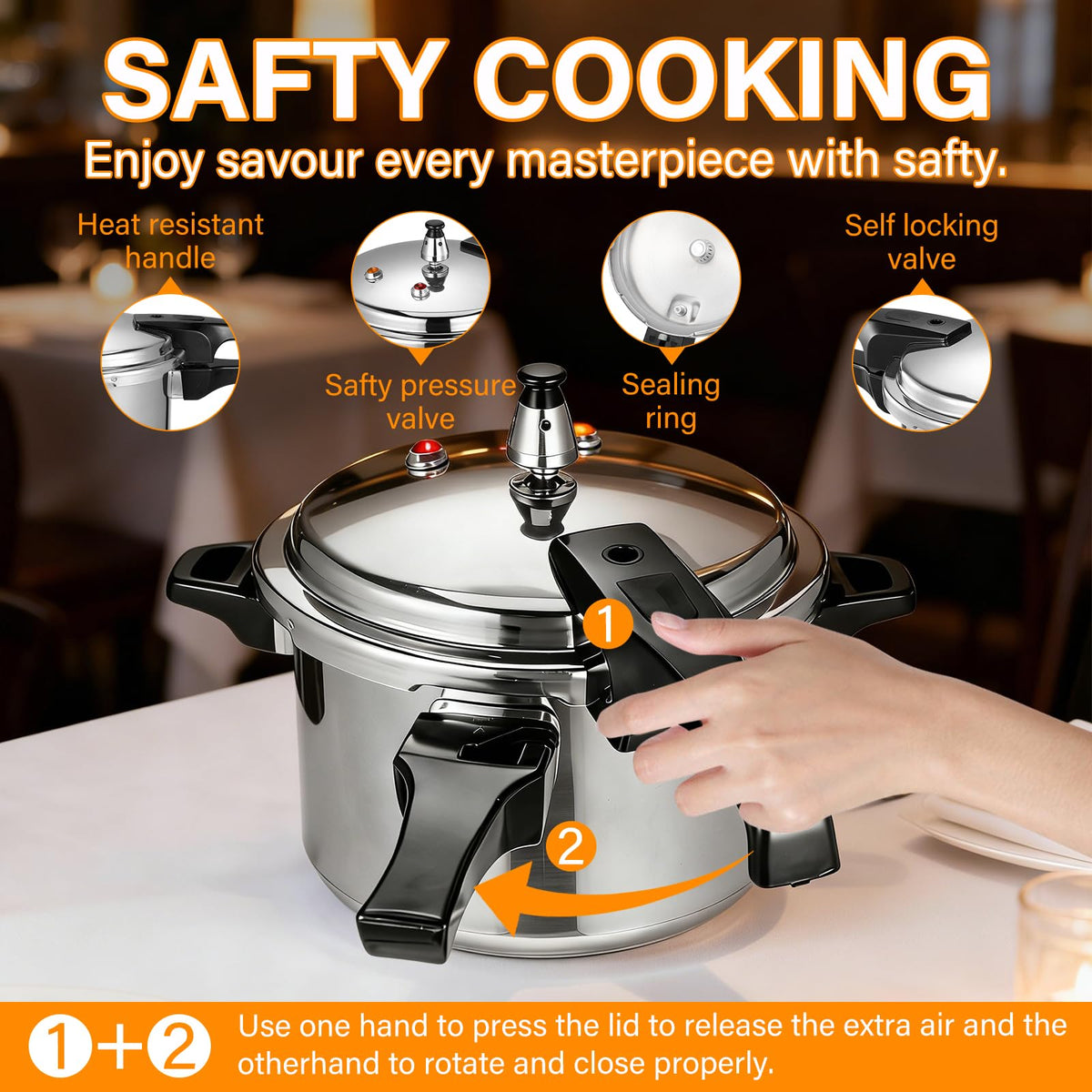 4.2 Quart Aluminum Stovetop Pressure Cooker A7697