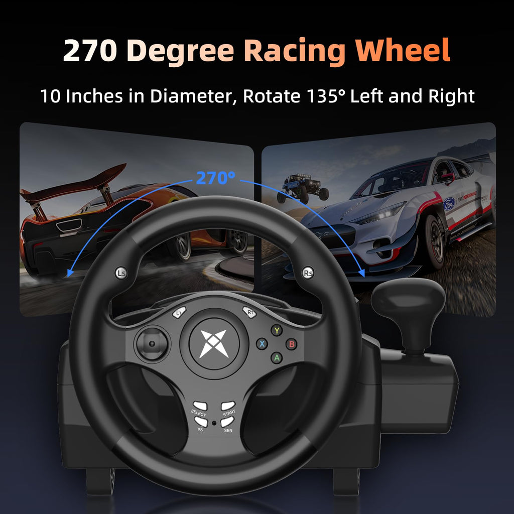 Gaming Steering Wheel with Pedals F62374
